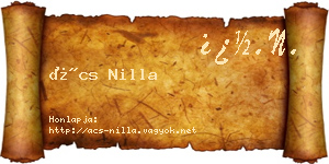 Ács Nilla névjegykártya